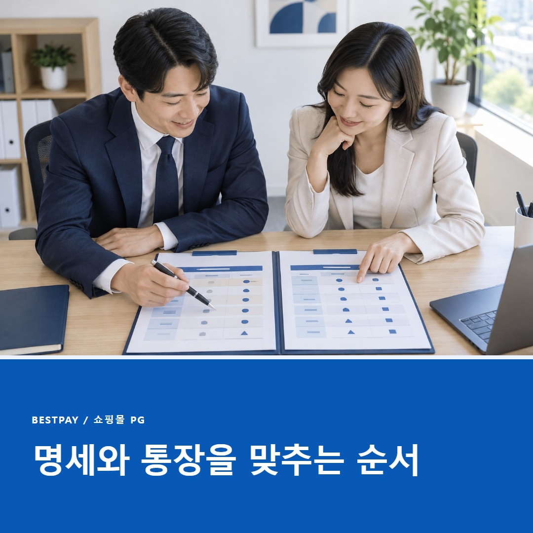 쇼핑몰 PG 정산 확인